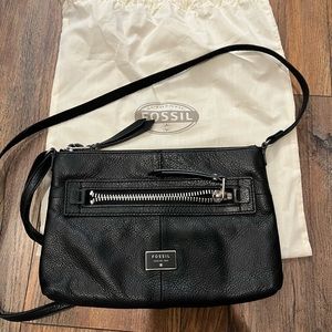 Fossil black crossbody